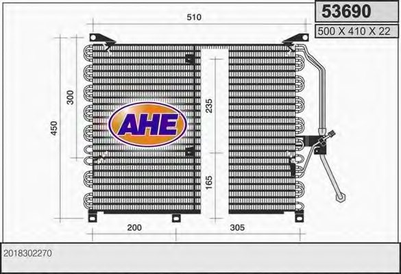 AHE 53690 Condenser, air conditioning